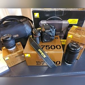 NIKON                              D7500 DSLR Camera Kit w/70-300 & 18-55 Lenses